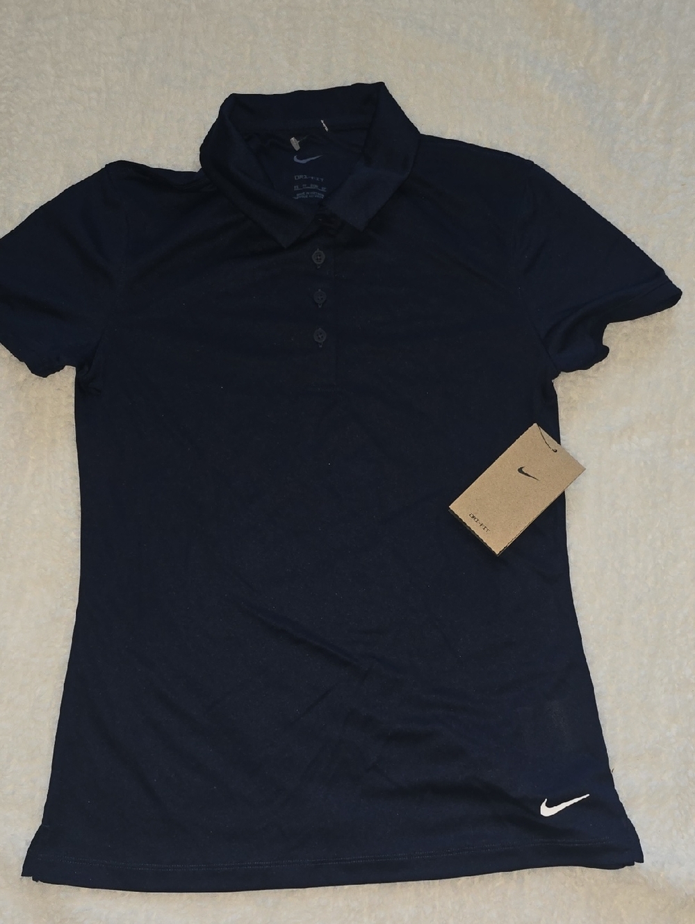 Nike Women’s Navy Button-Front Polo Shirt